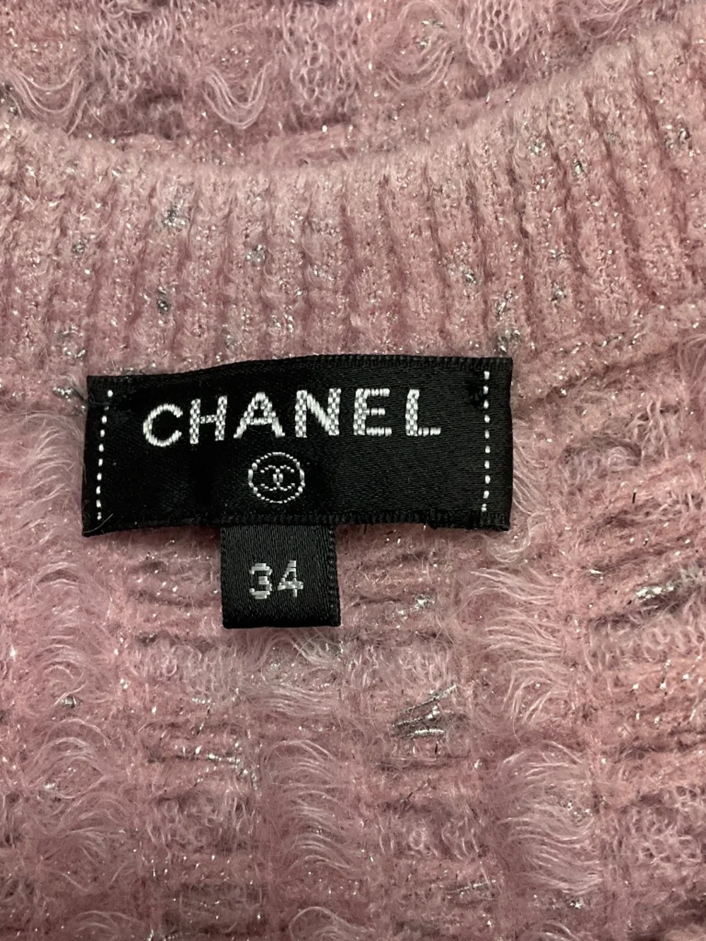 CHANEL 2017 PINK METALLIC SPARKLE KNIT COSMOPOLITE LUREX TWEED DRESS
